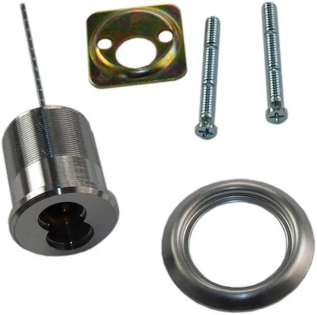 Alt view image 3 of 3 - Ilco R28207-9-26D Satin Chrome Interchangeable Small Format 7 Pin Thin Head IC Core Rim Housing With Adams Rite Cam (CORE SOLD SEPARATELY)