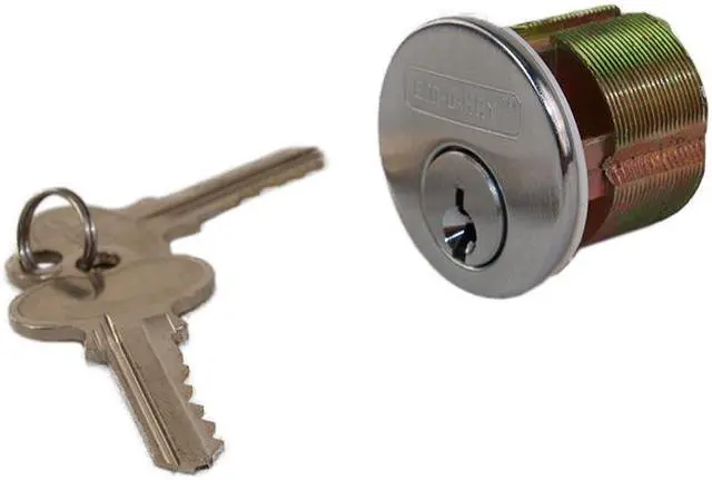 Alt view image 4 of 6 - Em-D-Kay (Like Marks 91A/26D) 510026AL Satin Chrome 26D Left Hand Heavy Duty Mortise Entry Lockset, Surface Mounted Screw-on Knobs Lock Set