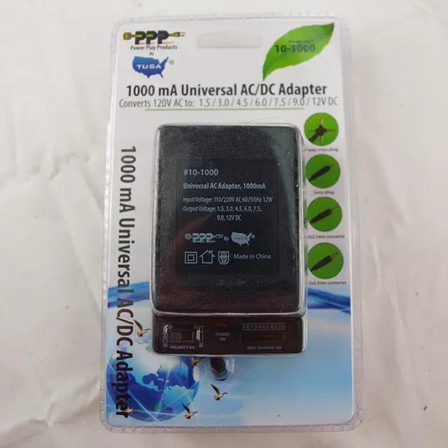 Main image of PPP 10-1000 Black 1000mA Universal AC/DC Adapter
