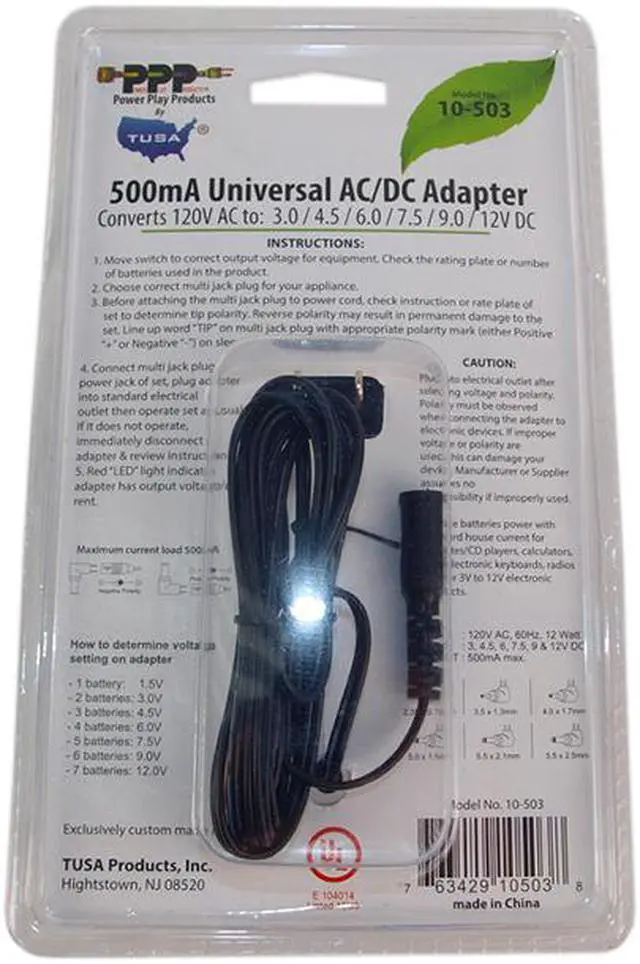 Alt view image 2 of 2 - PPP 10-503 Black 5000mA Universal AC/DC Adapter, specially designed with 6 different adapter plugs