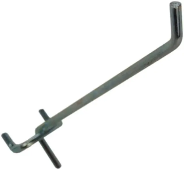 Alt view image 2 of 2 - Tuff Stuff 11802 Single Pegboard Hook 1/8" x 2" Zinc Plated