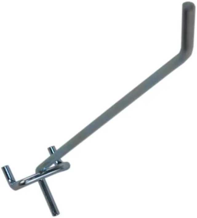 Alt view image 2 of 2 - Tuff Stuff 11808 Single Pegboard Hook 1/8" x 8" Zinc Plated