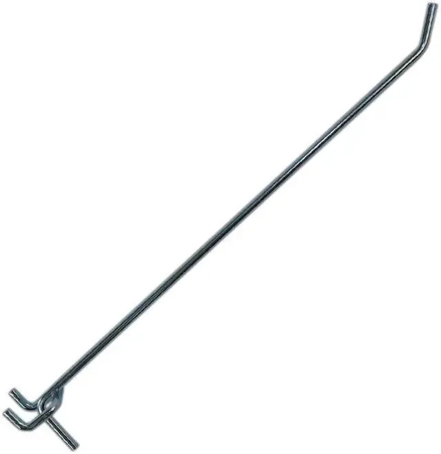 Main image of Tuff Stuff 11808 Single Pegboard Hook 1/8" x 8" Zinc Plated