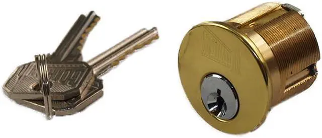 Alt view image 5 of 6 - Gotham (Marks 114A/3 Like) 9900LAK Polished Brass Left Hand Heavy Duty Mortise Entry Lockset, Screwless Knobs Thru Bolted Lock Set