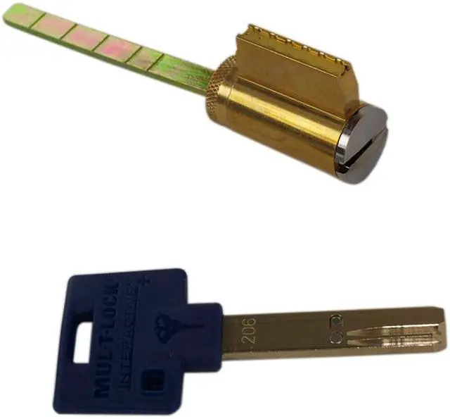 Alt view image 3 of 3 - Mul-t-lock Cylinder For Schlage / Arrow D, E, F Single Cylinder Deadbolt, Satin Chrome 26D, HIGH SECURITY, INTERACTIVE + 206 KEYWAY