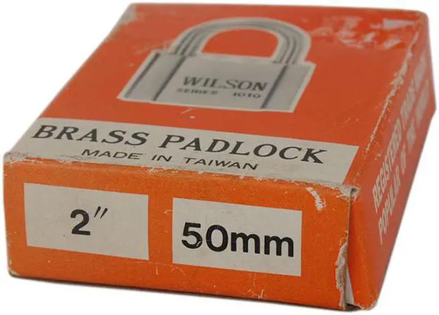 Alt view image 3 of 3 - WILSON Series 1010 2" 50mm Solid Brass Body Padlock
