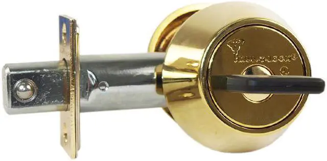 Main image of Mul-t-lock HD1-05-206 Brass, Hercular Single Cylinder Deadbolt with Thumb Turn, HIGH SECURITY, INTERACTIVE + 206 KEYWAY