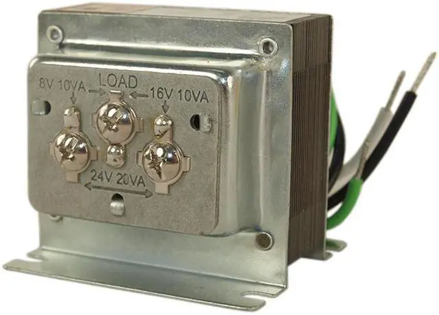 Main image of Lee Electric, 592, Hardwired Class 2 Heavy Duty Transformer 8 - 16 - 24 VAC Power Supply For Multiple Bells