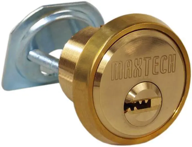 Alt view image 2 of 4 - Maxtech Lock (Like Mul-T-Lock), Rim/Mortise 1-1/8" Cylinder Combo (Interchangeable) Solid Brass US3 Finish, HIGH SECURITY, 006 KEYWAY