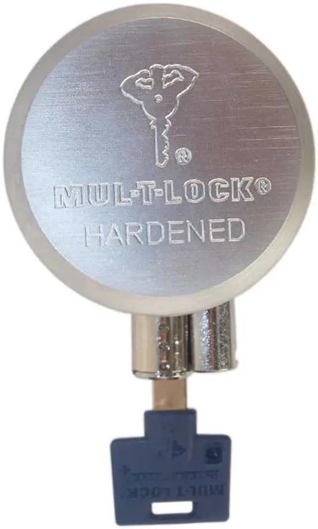 Main image of Mul-T-Lock, TR100, (Like American Lock A2000) 2-7/8" Shackleless Steel Round Padlock Lock, Hockey Puck Style, HIGH SECURITY, INTERACTIVE + 206 KEYWAY