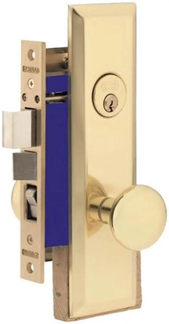 Main image of Marks Metro 114A/3 Brass Right Hand Mortise Entry, Thru Bolted, Lockset, Lock Set