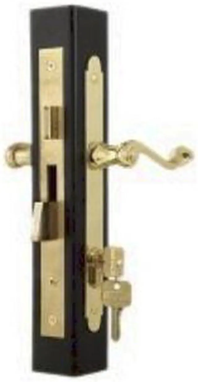 Alt view image 3 of 5 - Marks Thinline Slim Line, 2750C/3, Brass, Right Hand Mortise Lever Entry, Lockset, Lock Set, Double Cylinder