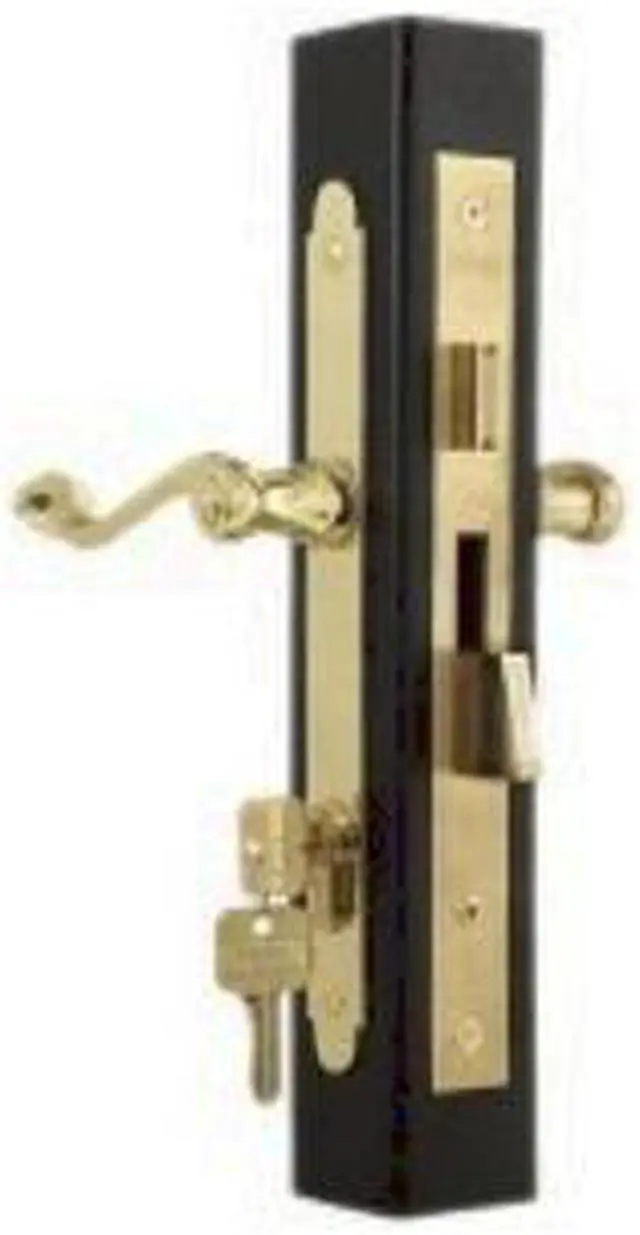 Alt view image 3 of 5 - Marks Thinline Slim Line, 2750C/3, Brass, Left Hand Mortise Lever Entry, Lockset, Lock Set, Double Cylinder