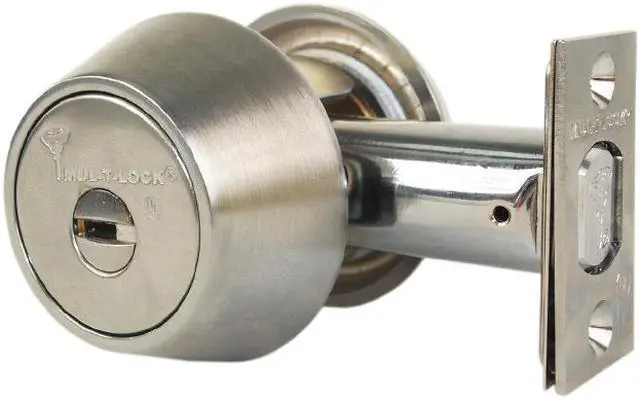 Alt view image 2 of 7 - Mul-t-lock HD1-26-206 Satin Chrome, Hercular Single Cylinder Deadbolt with Thumb Turn, HIGH SECURITY, INTERACTIVE + 206 KEYWAY