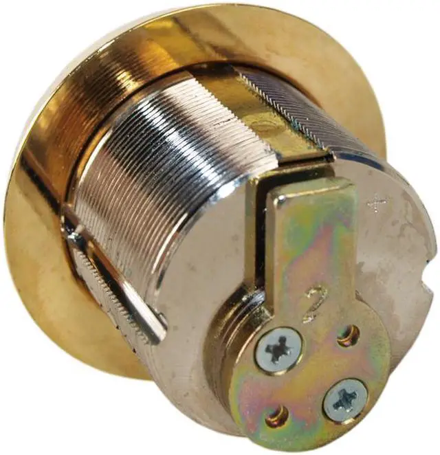 Alt view image 3 of 5 - Mul-t-lock, MOR1C02-05, Brass, Solid Brass Replacement 1 1/8" Mortise Cylinder with Yale Standard Cam, HIGH SECURITY, 006 KEYWAY