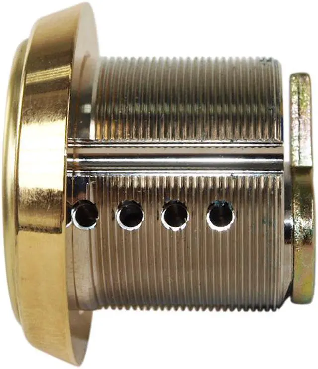 Alt view image 2 of 5 - Mul-t-lock, MOR1C02-05, Brass, Solid Brass Replacement 1 1/8" Mortise Cylinder with Yale Standard Cam, HIGH SECURITY, 006 KEYWAY