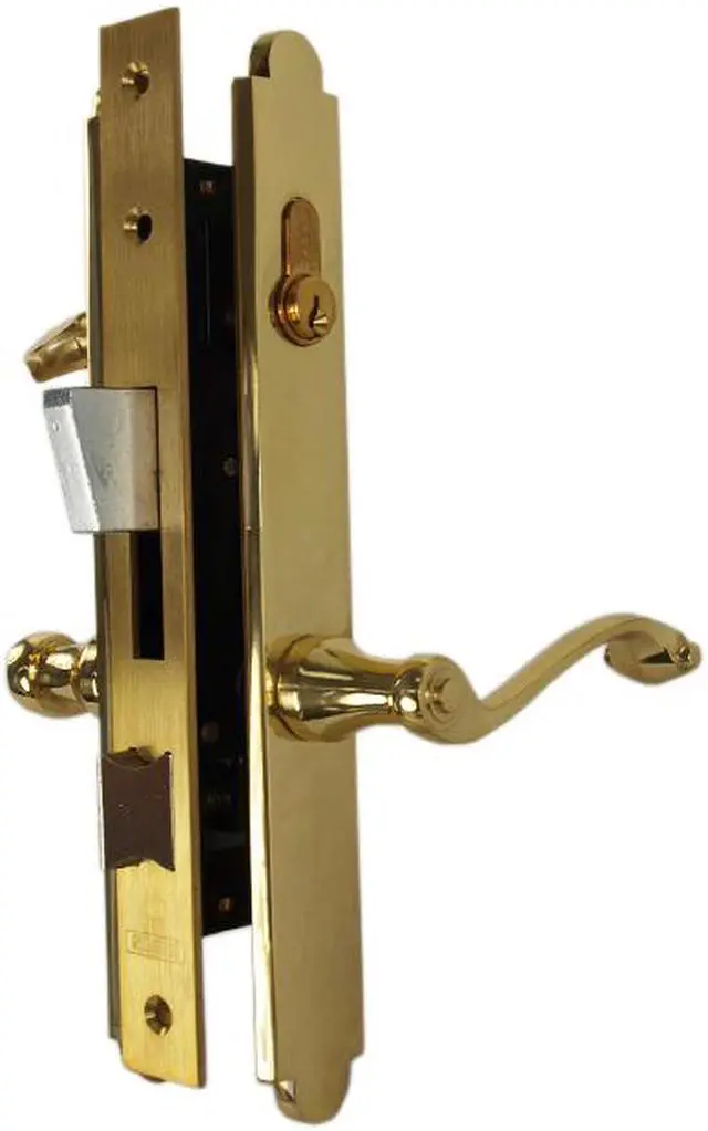 Alt view image 5 of 7 - Marks Thinline Slim Line, 2750B/3, Brass, Right Hand Mortise Lever Entry, Lockset, Lock Set, Single Cylinder