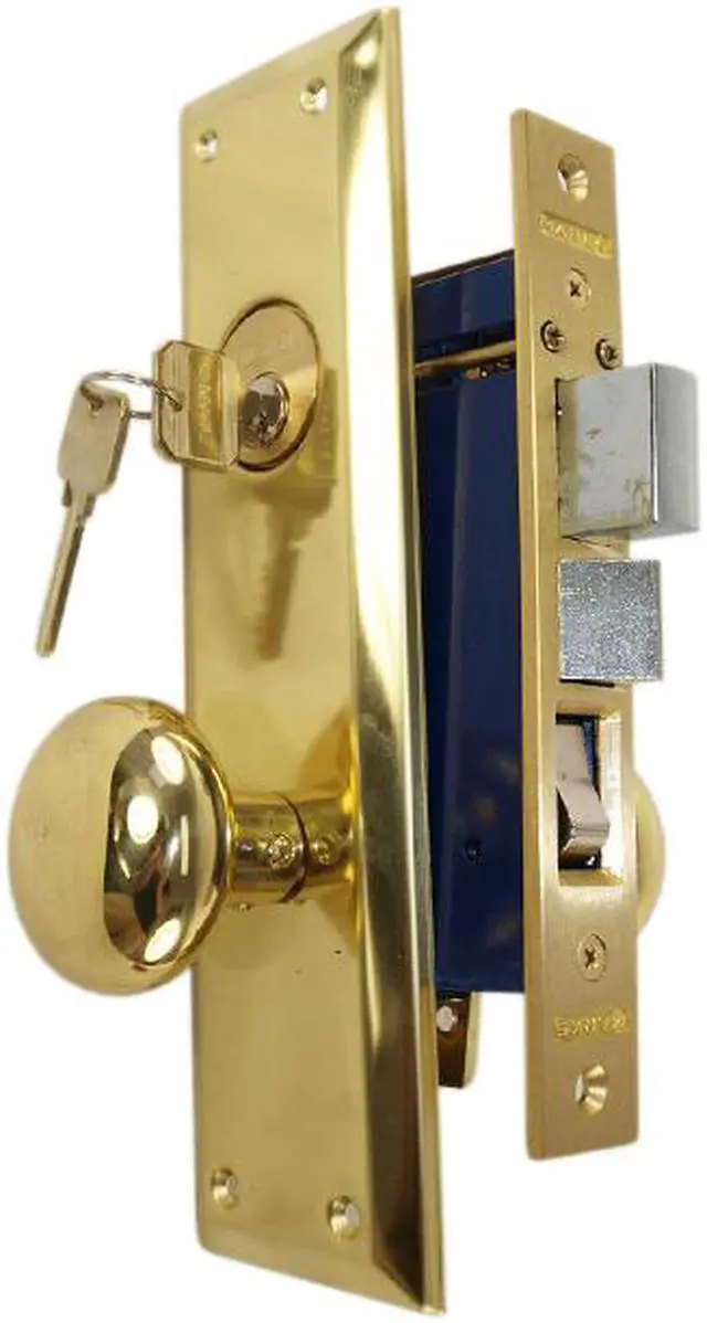 Alt view image 5 of 6 - Marks Metro 91A/3 Brass Left Hand Mortise Entry, Surface Mounted, Lockset, Lock Set