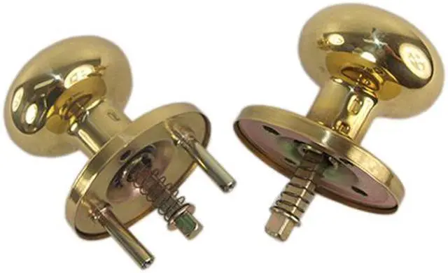 Alt view image 5 of 7 - Marks 22F/3-W-RH Polished Brass US3 F Function Right Hand Single Cylinder Ornamental Iron Knob Rose Mortise Panic Proof Dormitory Lockset With Thumb Turn