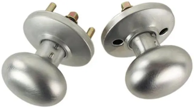 Main image of Marks USA Replacement For Marks 22AC Ornamental Iron Gate Door Mortise Locksets Int/Ext Solid Brass Satin Chrome Finish Knob/Rose Kit Thru Bolted K22/26D