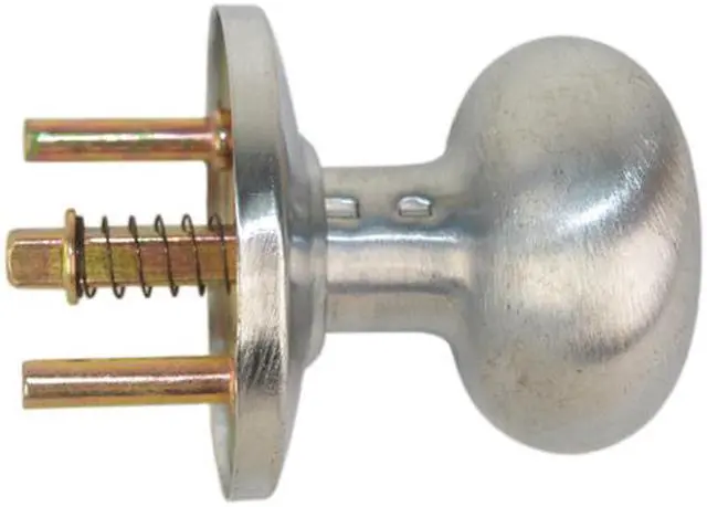 Alt view image 3 of 4 - Marks USA Replacement For Marks 22AC Ornamental Iron Gate Door Mortise Locksets Int/Ext Solid Brass Satin Chrome Finish Knob/Rose Kit Thru Bolted K22/26D