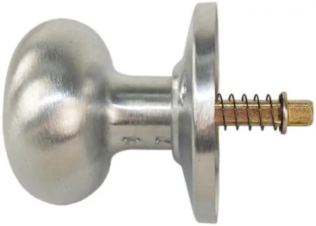 Alt view image 4 of 4 - Marks USA Replacement For Marks 22AC Ornamental Iron Gate Door Mortise Locksets Int/Ext Solid Brass Satin Chrome Finish Knob/Rose Kit Thru Bolted K22/26D