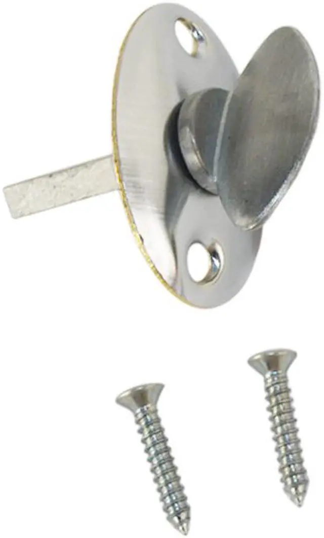 Alt view image 4 of 4 - Progressive 76/26D Satin Chrome US26D 1-3/4" X 1-1/8" Solid Oval Plate With Thumb Turn