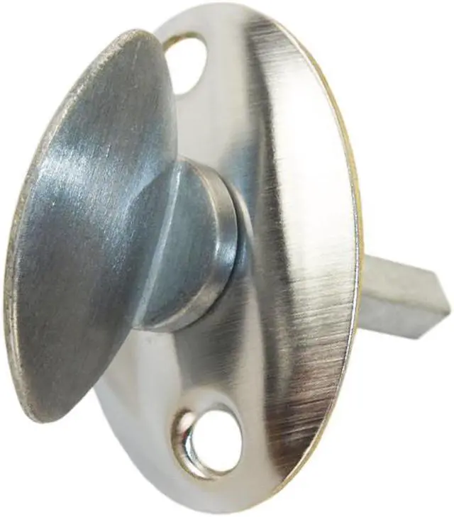 Main image of Progressive 76/26D Satin Chrome US26D 1-3/4" X 1-1/8" Solid Oval Plate With Thumb Turn