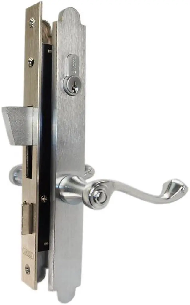Alt view image 4 of 7 - Marks Thinline Slim Line, 2750C/26D, Satin Chrome, Left Hand Double Cylinder Mortise Lever Entry, Lockset, Lock Set