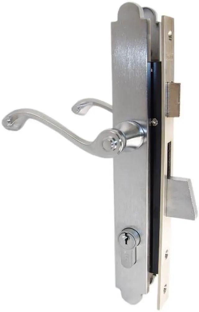 Alt view image 3 of 7 - Marks Thinline Slim Line, 2750C/26D, Satin Chrome, Left Hand Double Cylinder Mortise Lever Entry, Lockset, Lock Set
