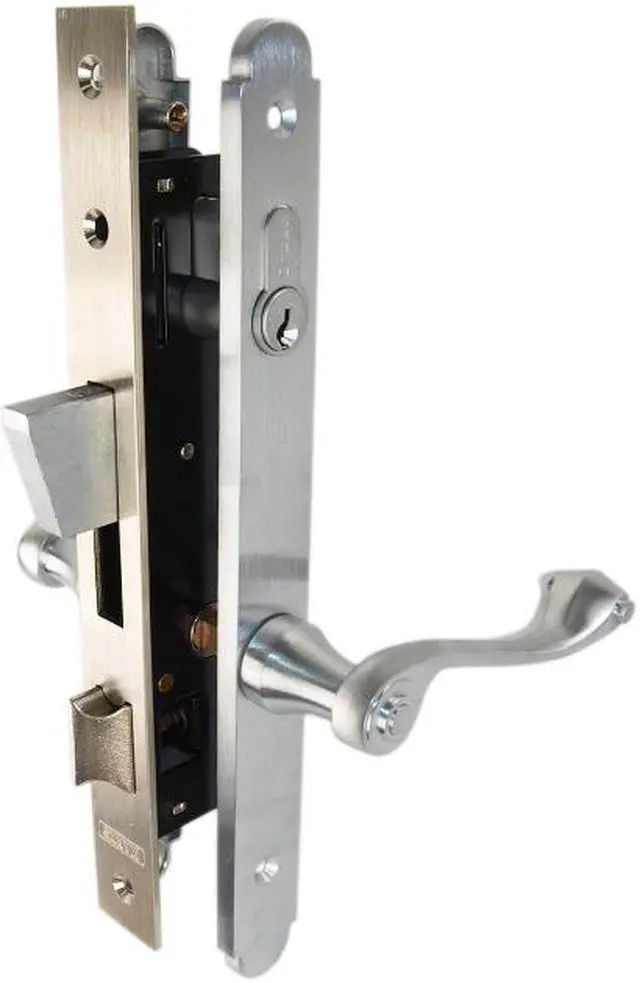 Alt view image 4 of 7 - Marks Thinline Slim Line, 2750C/26D, Satin Chrome, Right Hand Mortise Lever Entry, Lockset, Lock Set, Double Cylinder