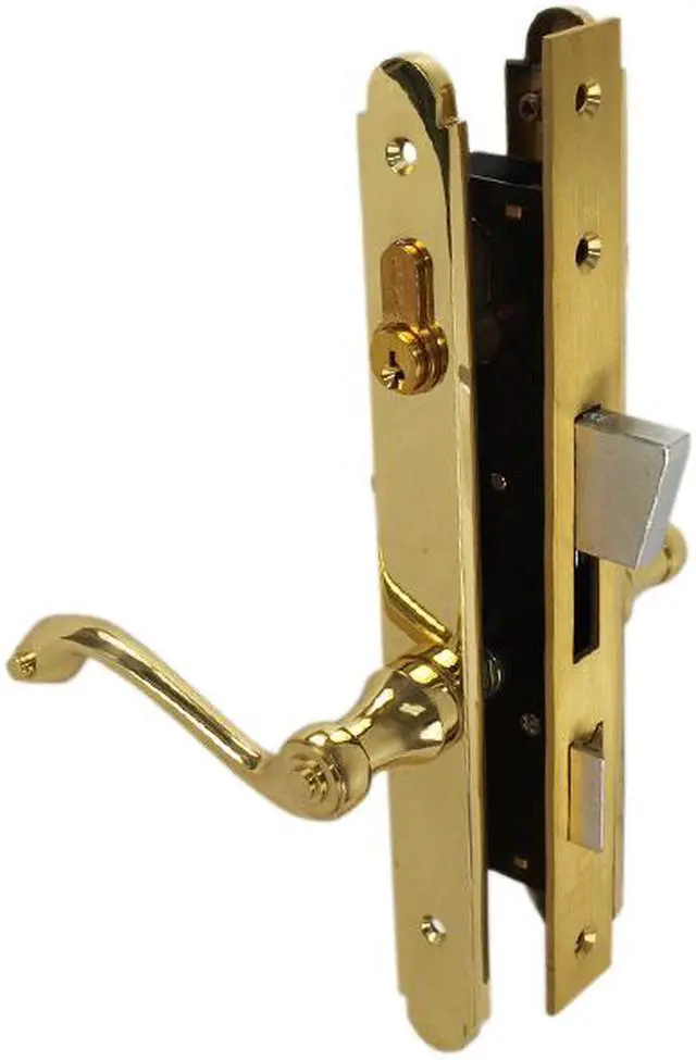 Alt view image 4 of 5 - Marks Thinline Slim Line, 2750C/3, Brass, Left Hand Mortise Lever Entry, Lockset, Lock Set, Double Cylinder