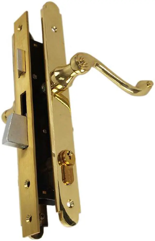 Alt view image 2 of 5 - Marks Thinline Slim Line, 2750C/3, Brass, Left Hand Mortise Lever Entry, Lockset, Lock Set, Double Cylinder