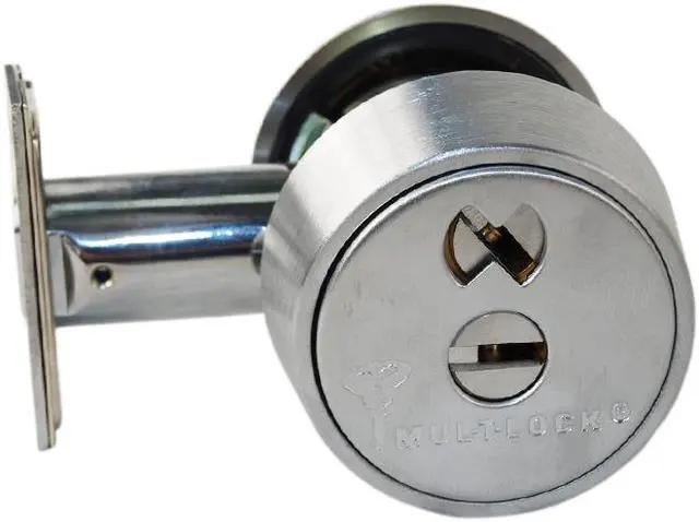 Alt view image 3 of 7 - Mul-t-lock, HDC-26-206, Satin Chrome, Hercular Double Cylinder Captive Key Deadbolt, HIGH SECURITY, INTERACTIVE + 206 KEYWAY