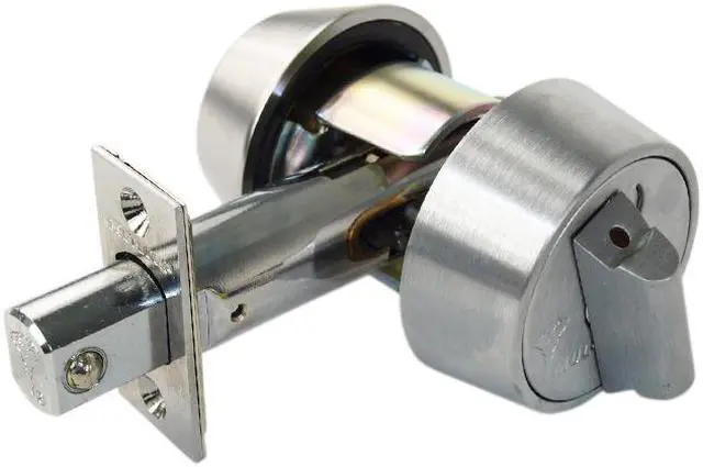 Alt view image 2 of 7 - Mul-t-lock, HDC-26-206, Satin Chrome, Hercular Double Cylinder Captive Key Deadbolt, HIGH SECURITY, INTERACTIVE + 206 KEYWAY