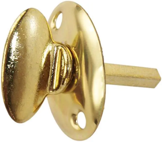Main image of Progressive 76/3 Brass US3 1-3/4" X 1-1/8" Solid Brass Oval Plate With Thumb Turn