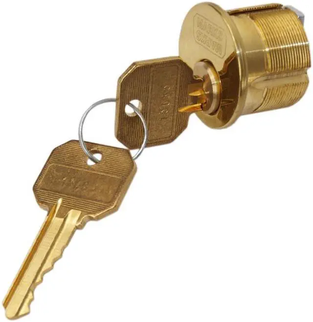 Alt view image 4 of 4 - Marks 2122/3-A US3 Brass Replacement 15/16" Mortise Solid Cylinder Lock