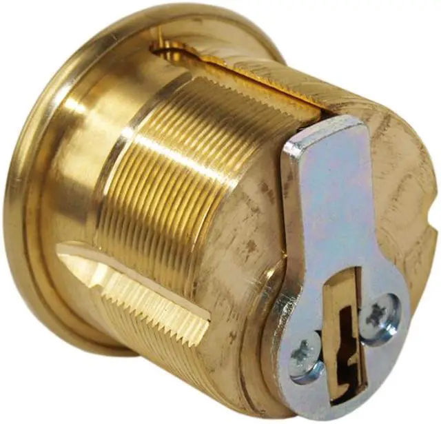 Alt view image 3 of 4 - Marks 2122/3-A US3 Brass Replacement 15/16" Mortise Solid Cylinder Lock