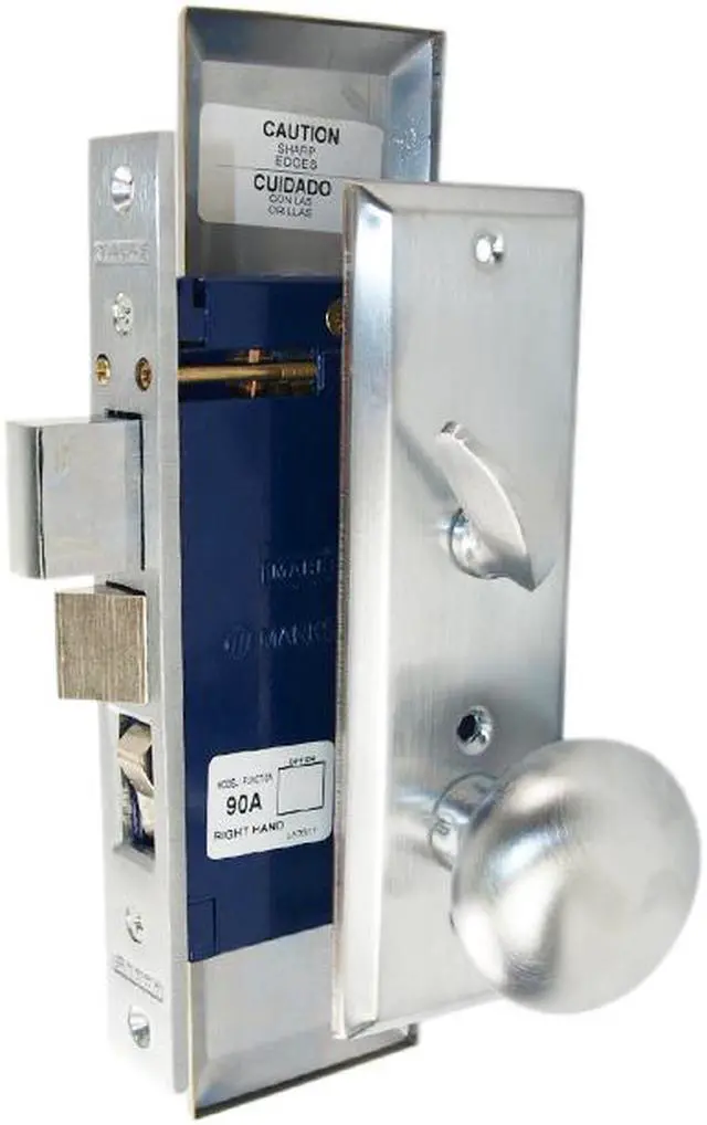 Alt view image 3 of 7 - Marks Metro 114A/26D Satin Chrome Left Hand Mortise Entry, Thru Bolted, Lockset, Lock Set
