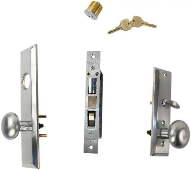 Alt view image 4 of 6 - Marks Metro 114A/26D Satin Chrome Right Hand Mortise Entry, Thru Bolted, Lockset, Lock Set