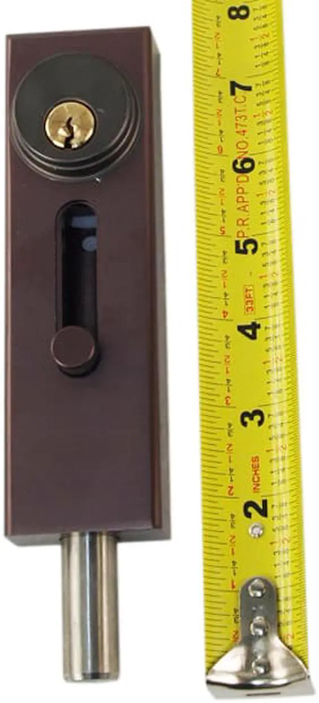 Alt view image 6 of 7 - Progressive Hardware R1000 DU Duranodic Drop Bolt Lock for Revolving Doors and Other Applications