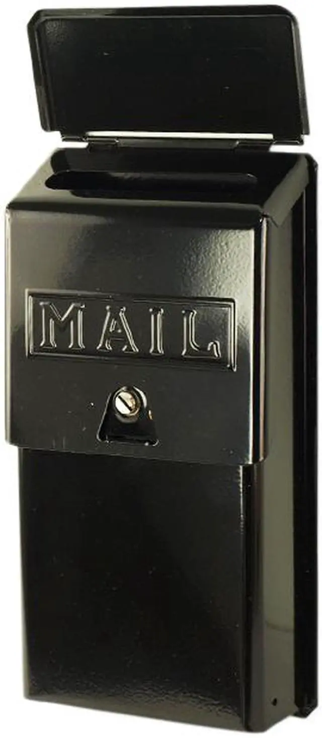 Alt view image 2 of 4 - Tuff Stuff, 2015, Black Enamel Metal Vertical Mailbox, With Security Keylock Key Lock
