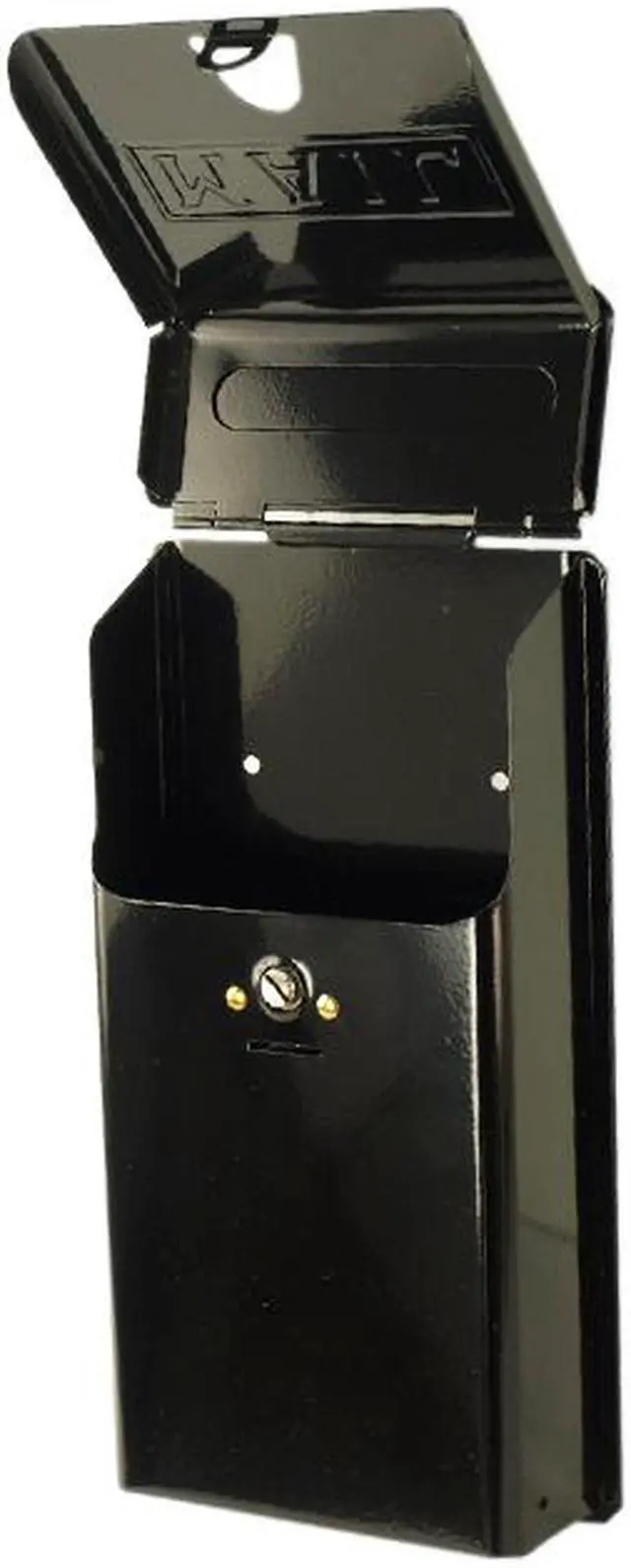Alt view image 3 of 4 - Tuff Stuff, 2015, Black Enamel Metal Vertical Mailbox, With Security Keylock Key Lock