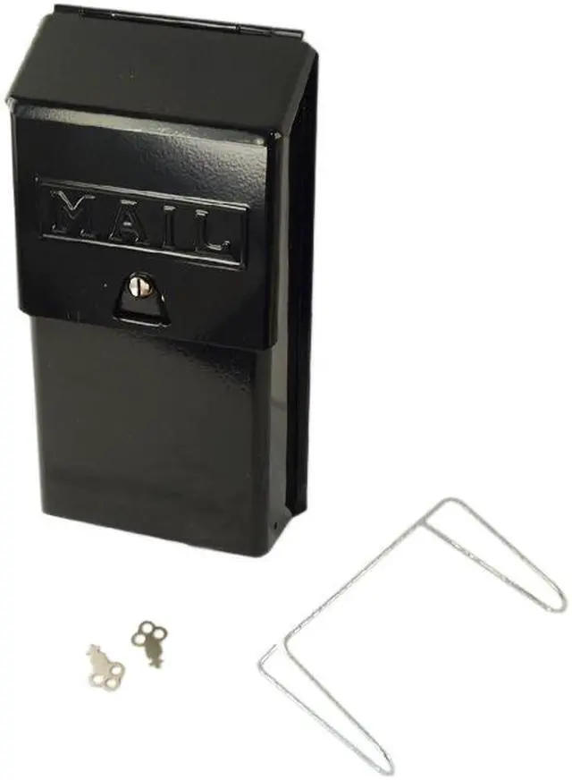 Alt view image 4 of 4 - Tuff Stuff, 2015, Black Enamel Metal Vertical Mailbox, With Security Keylock Key Lock