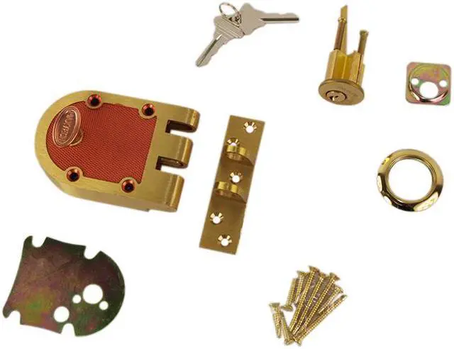 Alt view image 4 of 7 - Maxtech, LKJP1001, (Segal Like) Solid Jimmy Proof Deadlock Single Cylinder Lock Set, Bronze (US10)