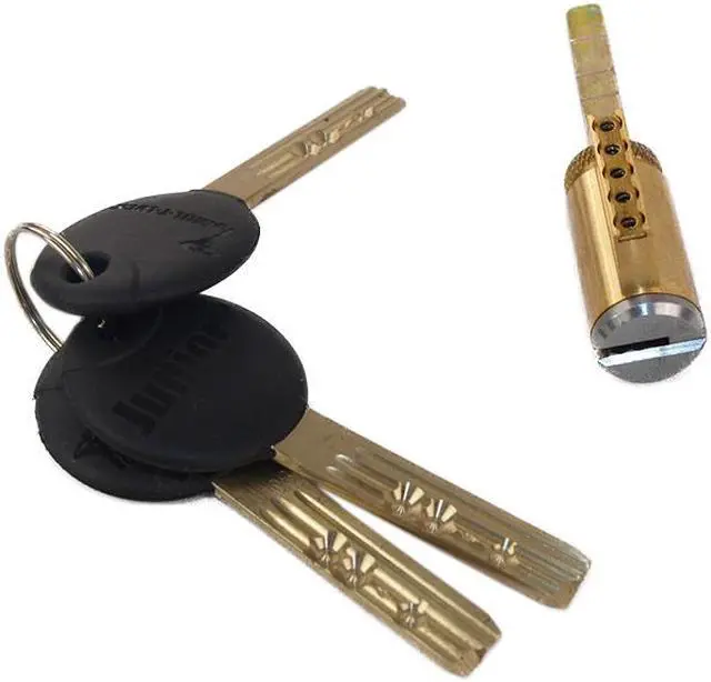 Alt view image 3 of 5 - MUL-T-LOCK Junior - Satin Chrome US26D Finish, Key In Knob (K.I.K.) Plug Replacement Cylinder for Lever and Knob Cylindrical Locksets / Deadbolts with Fixed and Lazy Tails, HIGH SECURITY, 008 KEYWAY