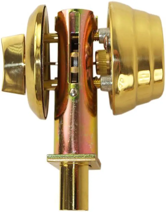 Alt view image 4 of 7 - Maxtech Polished Brass US3 Hercules Single Cylinder Heavy Duty Security Deadbolt Lock