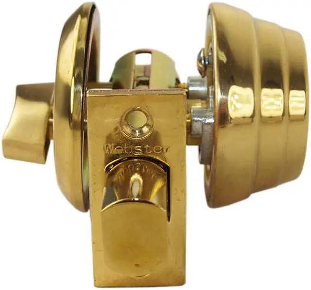 Alt view image 2 of 7 - Maxtech Polished Brass US3 Hercules Single Cylinder Heavy Duty Security Deadbolt Lock