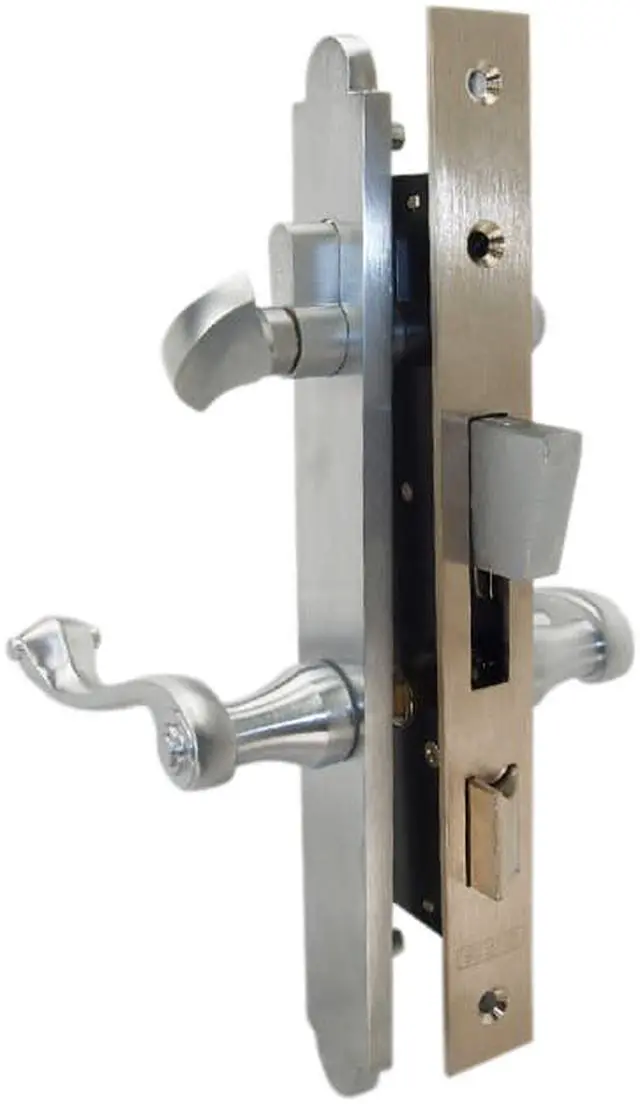 Alt view image 7 of 7 - Marks Thinline Slim Line, 2750B/26D, Satin Chrome, Right Hand Mortise Lever Entry, Lockset, Lock Set, Single Cylinder