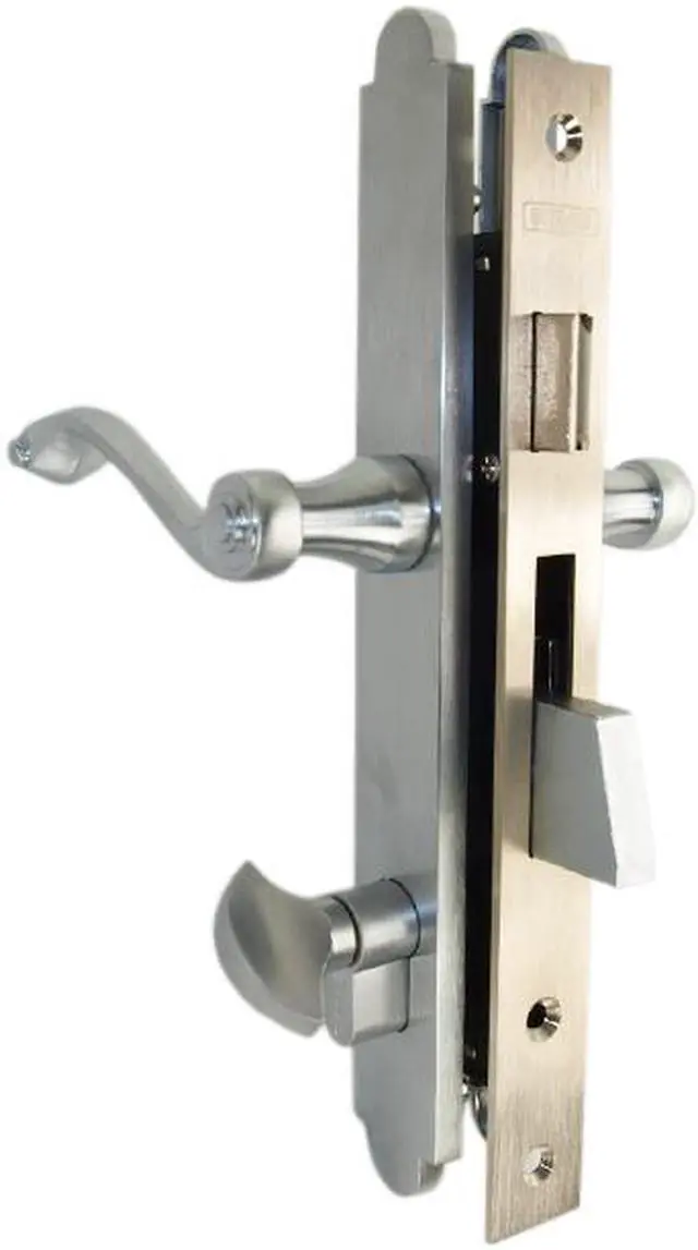 Alt view image 4 of 7 - Marks Thinline Slim Line, 2750B/26D, Satin Chrome, Left Hand Mortise Lever Entry, Lockset, Lock Set, Single Cylinder
